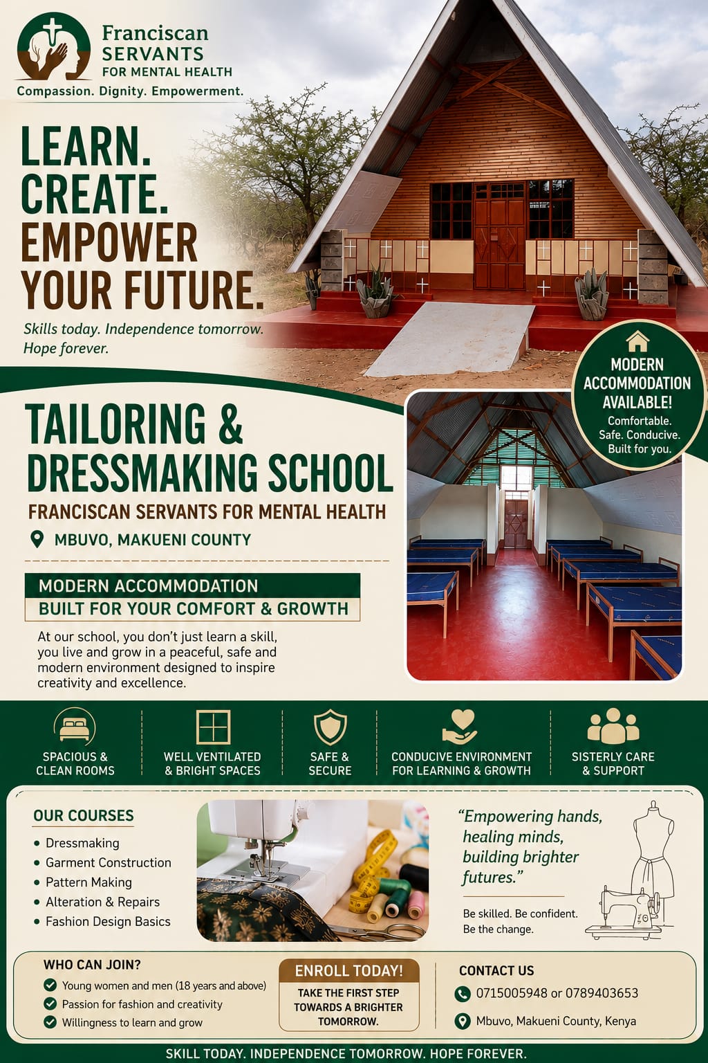 Accommodation and Courses Advert